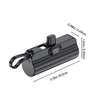 Mini Fast-Charge Capsule Power Bank with Built-in Cable