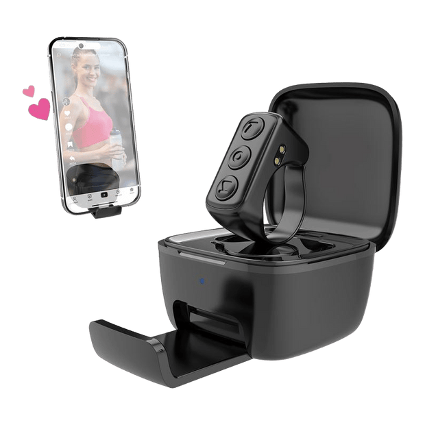 Scrolling Ring Bluetooth Remote Control with Phone holder