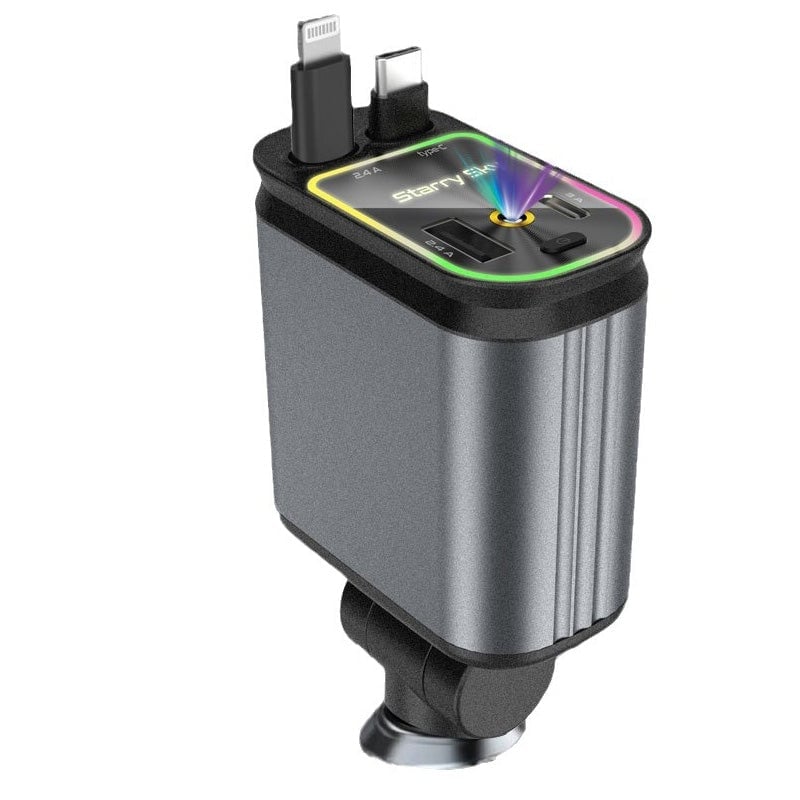 4 in 1 Retractable Car Charger