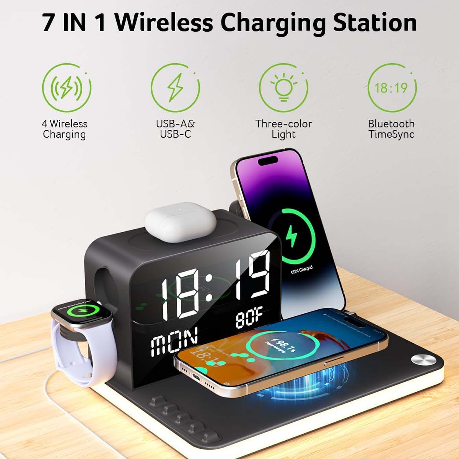 Saker® 7 in 1 Wireless Charging Station