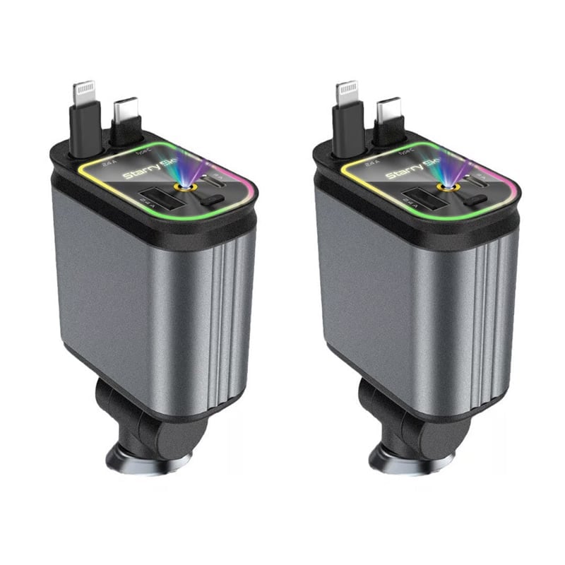 4 in 1 Retractable Car Charger