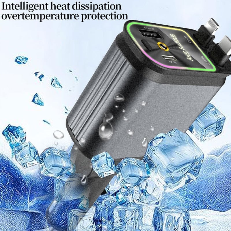 4 in 1 Retractable Car Charger