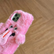 Funny Tongue Sticking Out Plush Mobile Phone Case For iPhone