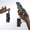 Mini Fast-Charge Capsule Power Bank with Built-in Cable